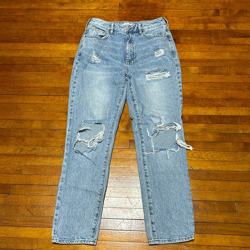 PacSun Eco Light Blue Distressed Mom Jean